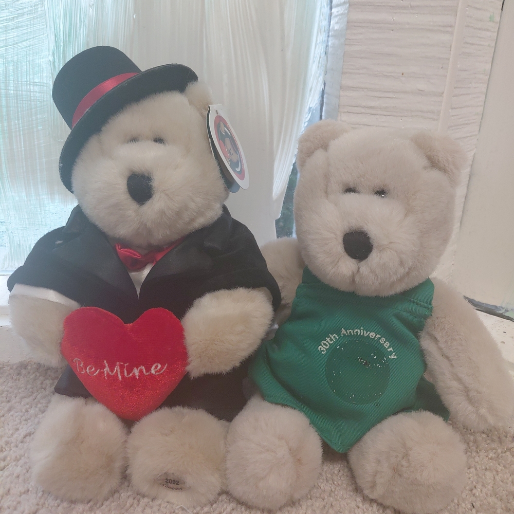 Starbucks Teddy Bears with Red and Green Accents